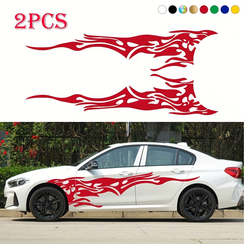 Car Stickers Flame Graphics Decal Car Hood Body Decal - Temu