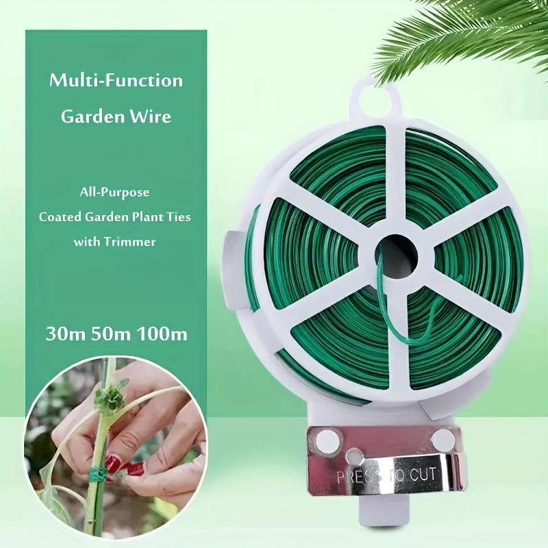 Garden Twist Tie Green Plant Soft Ties Plant Support Wire Tie (1 Roll)