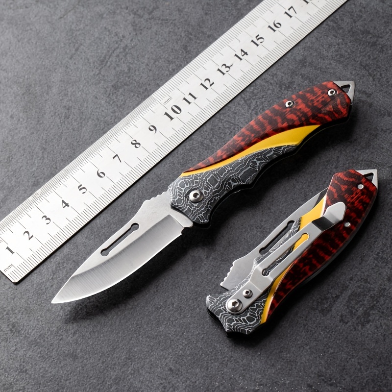 NC Cuchillo plegable táctico de alta dureza, Wild Survival  Multifuncional un cuchillo plegable, cuchillo de bolsillo al aire libre :  Herramientas y Mejoras del Hogar