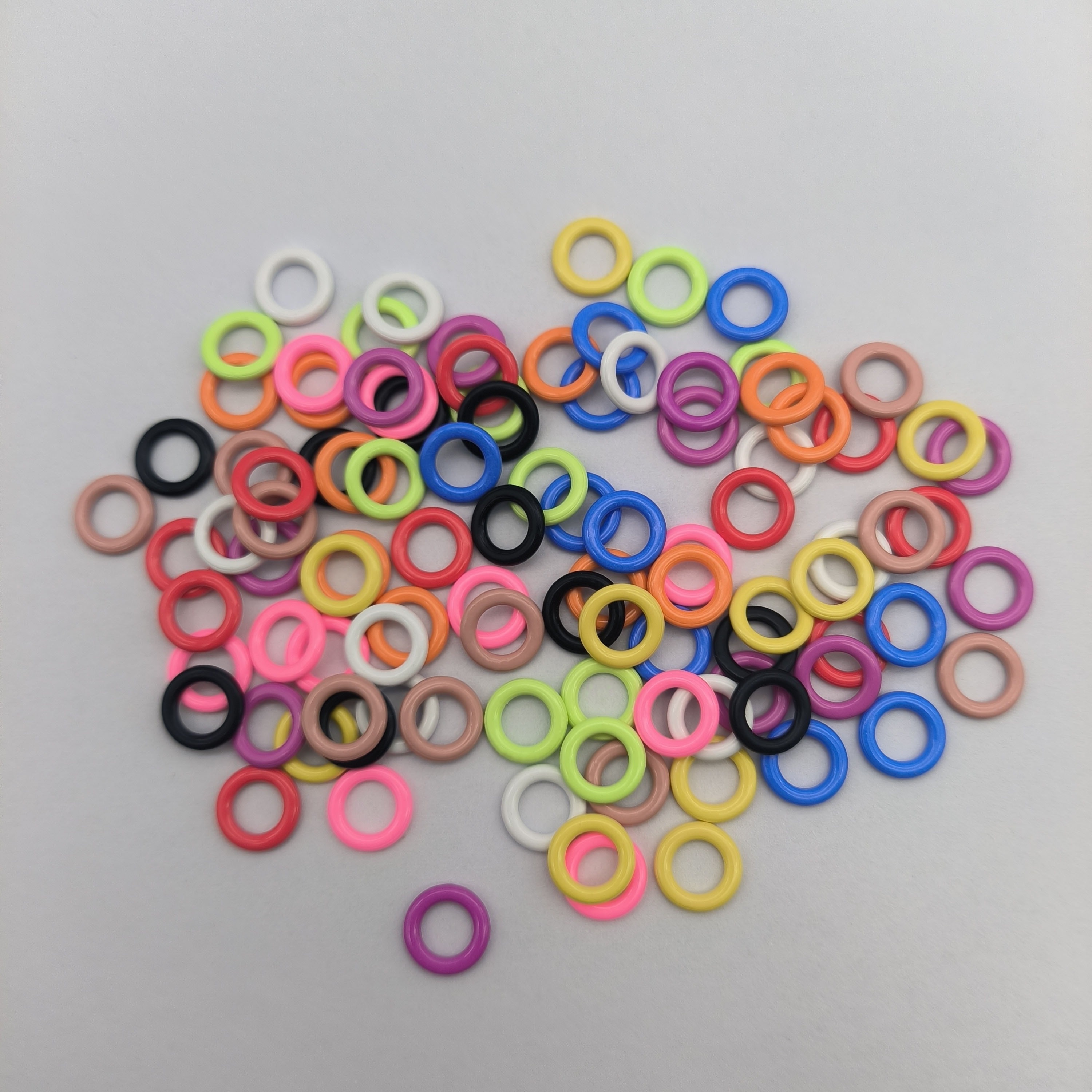 Colourful stitch markers, ring stitch markers, floral stitch marker, stitch  marker for knitting, lightweight stitch marker, snag-free marker