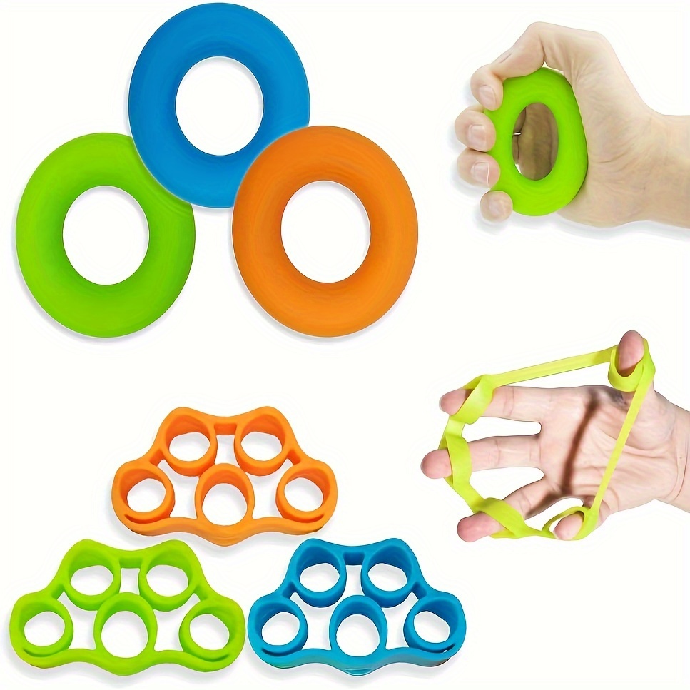 Silicone Hand Grip Device Finger Exercise Hand Strengthener Stretcher Hand  Trainer Rehabilitation Training Equipment 