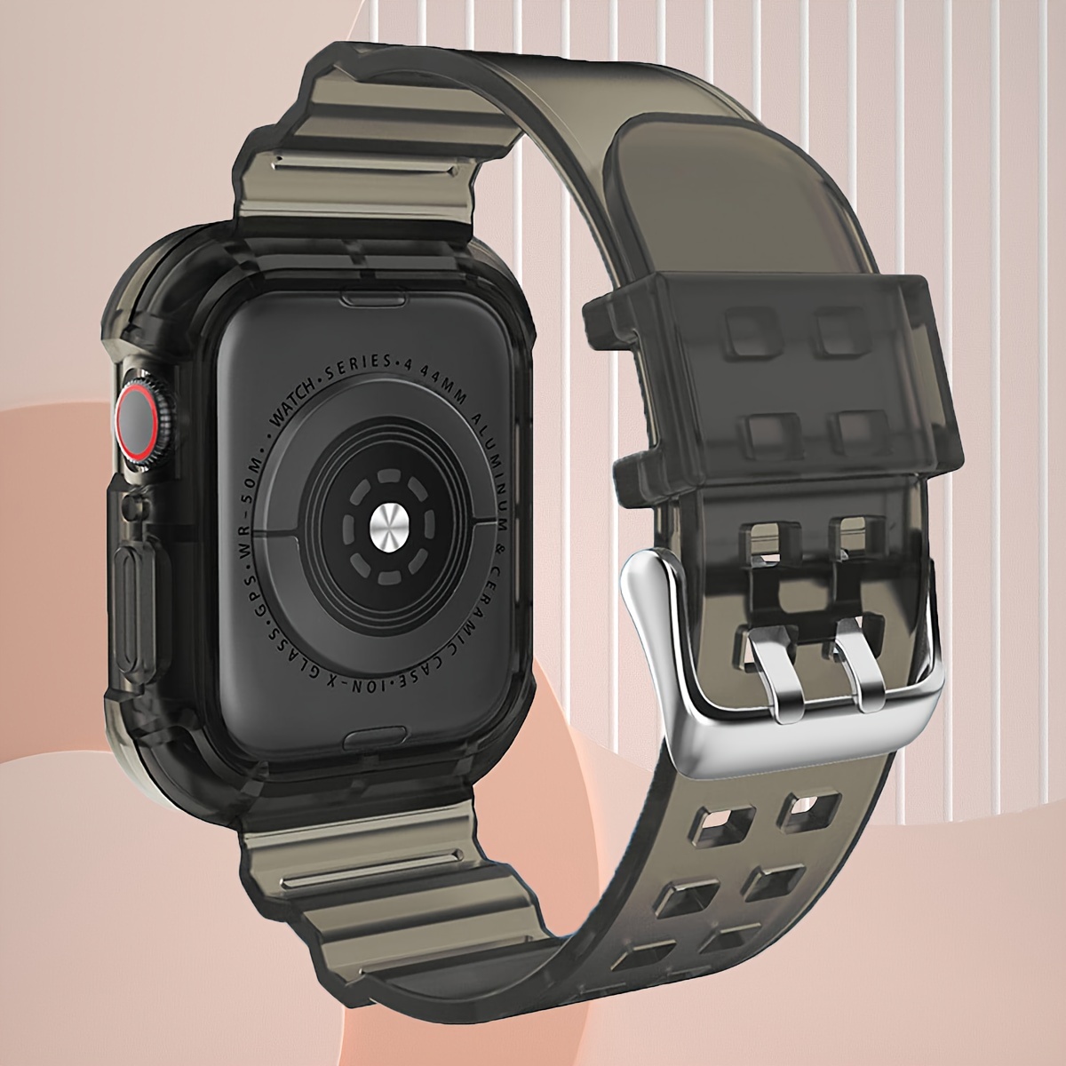 Men&women's Black Transparent Glacier Smart Watch Band, Suitable For Watch  Band, Suitable For,iwatch Series Se/8/7/6/5/4/3/2/1 - Temu Israel