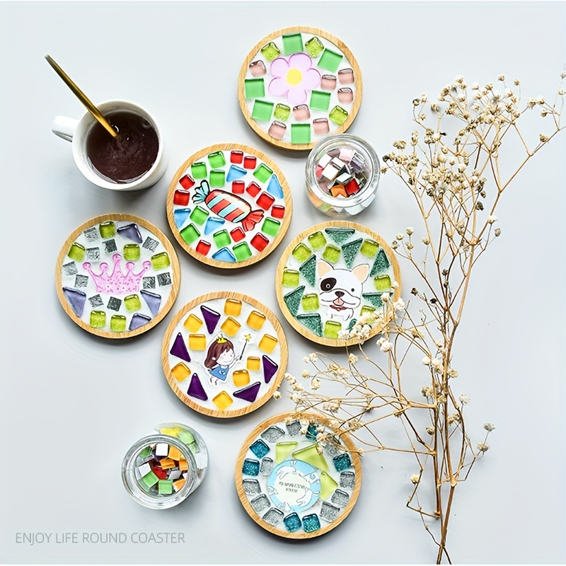 Coaster Bamboo Coaster Base Blank Base Trays Diy Mosaic Temu