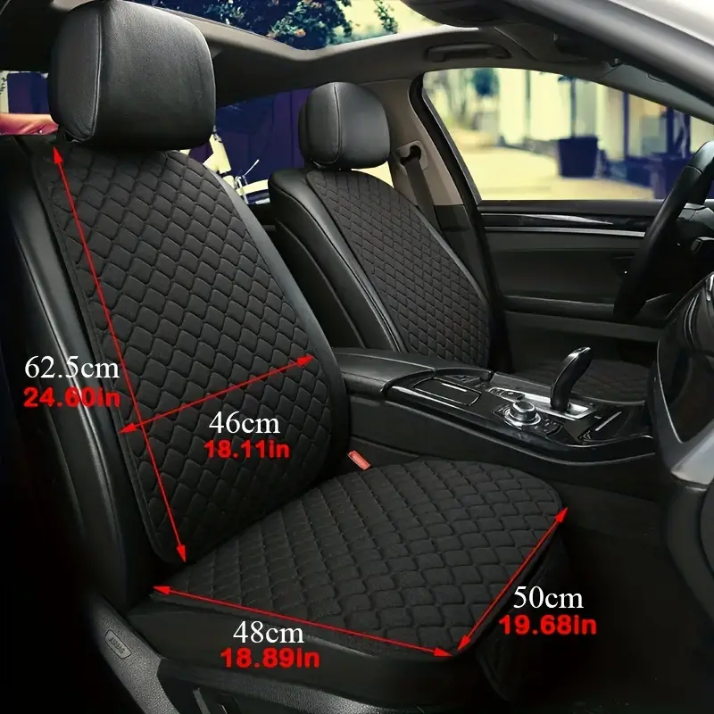 Universal Car Seat Cover Protector Linen Front Rear Back - Temu