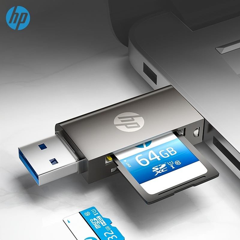 

Hp 2-in-1 Sd Card Reader, Usb C Adapter And Usb 3.0 Usb 2.0 Portable Memory Card Reader For Sd Tf Sdxc Sdhc Mmc Rs-mmc Micro Sdxc Micro Sdhc Card And Uhs-i Cards