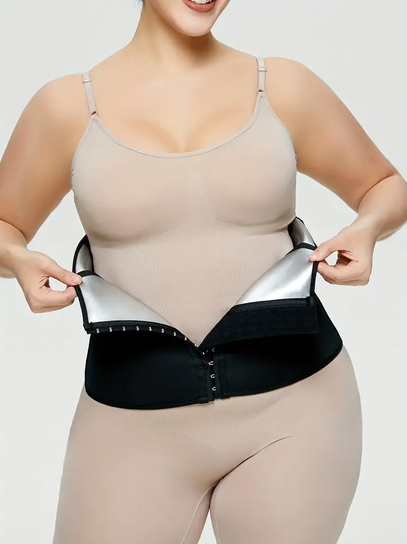 Plus Size Casual Shapewear Women's Plus Plain Tummy Control - Temu Canada