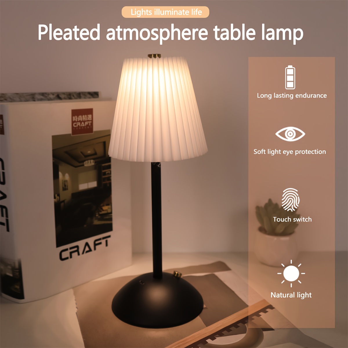 Lampe de Table en Cristal, Lampe de Chevet LED RGB Sensible au Toucher,Lampe  Nuit Tactile avec 16 Couleurs Changeantes