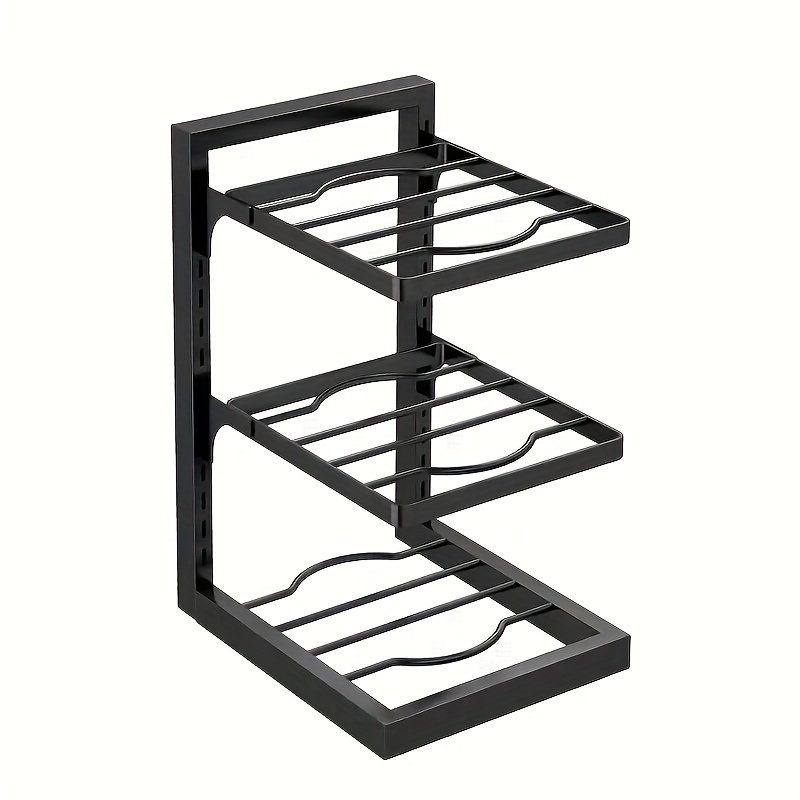 Adjustable Pot and Pan Storage Box Tier Organizer for Kitchen
