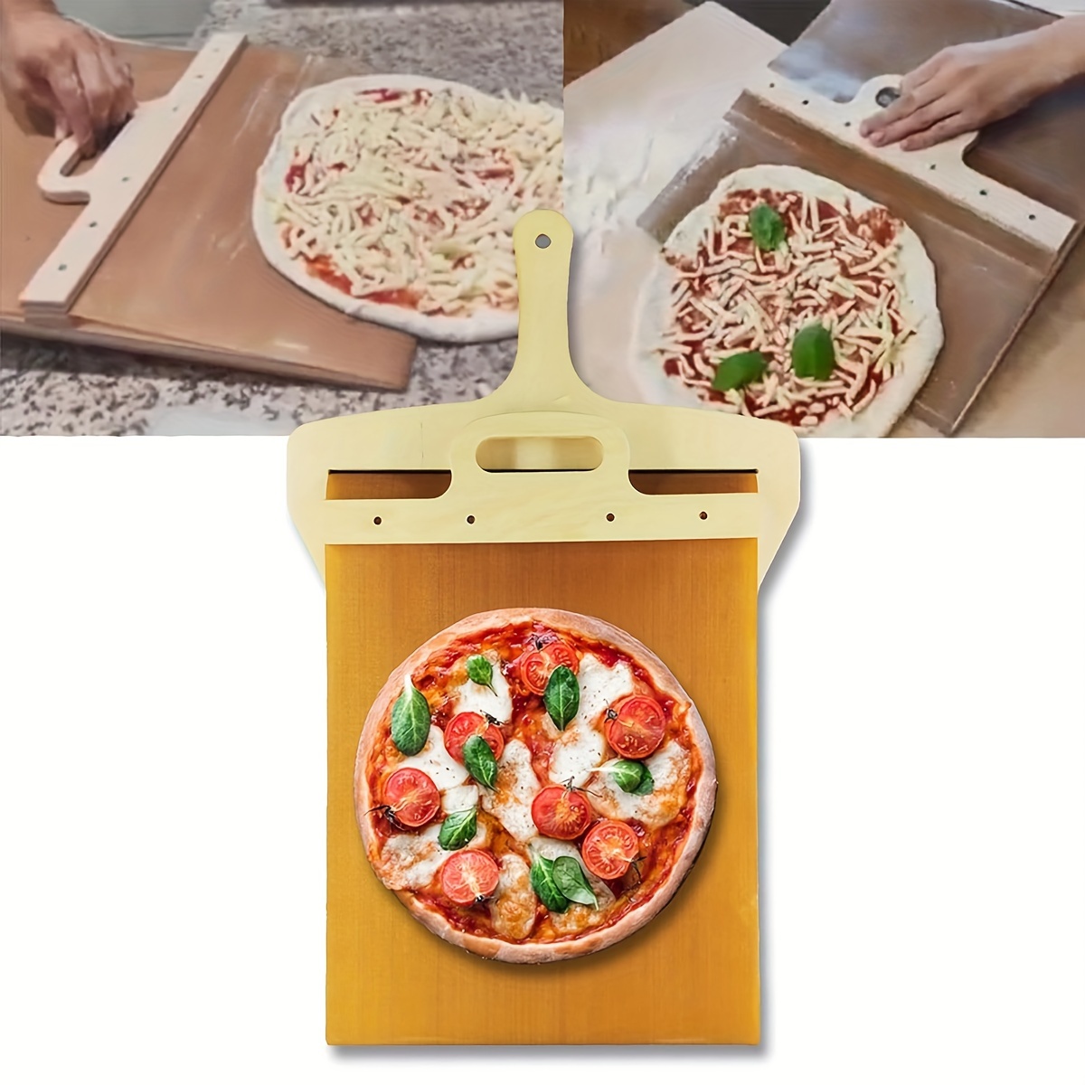 2pcs/Set Pizza Shovel & Scraper, Cutter Set, Suitable For Pizza Making,  Metal Pizza Paddle, Pizza Oven Accessories, Pastry, Dough, Pizza Tools