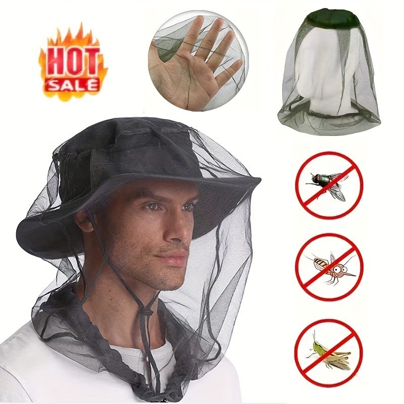 1pc Insect Net, Mosquito Mask, Soft And Durable Fly Net For Outdoor Camping  & Fishing
