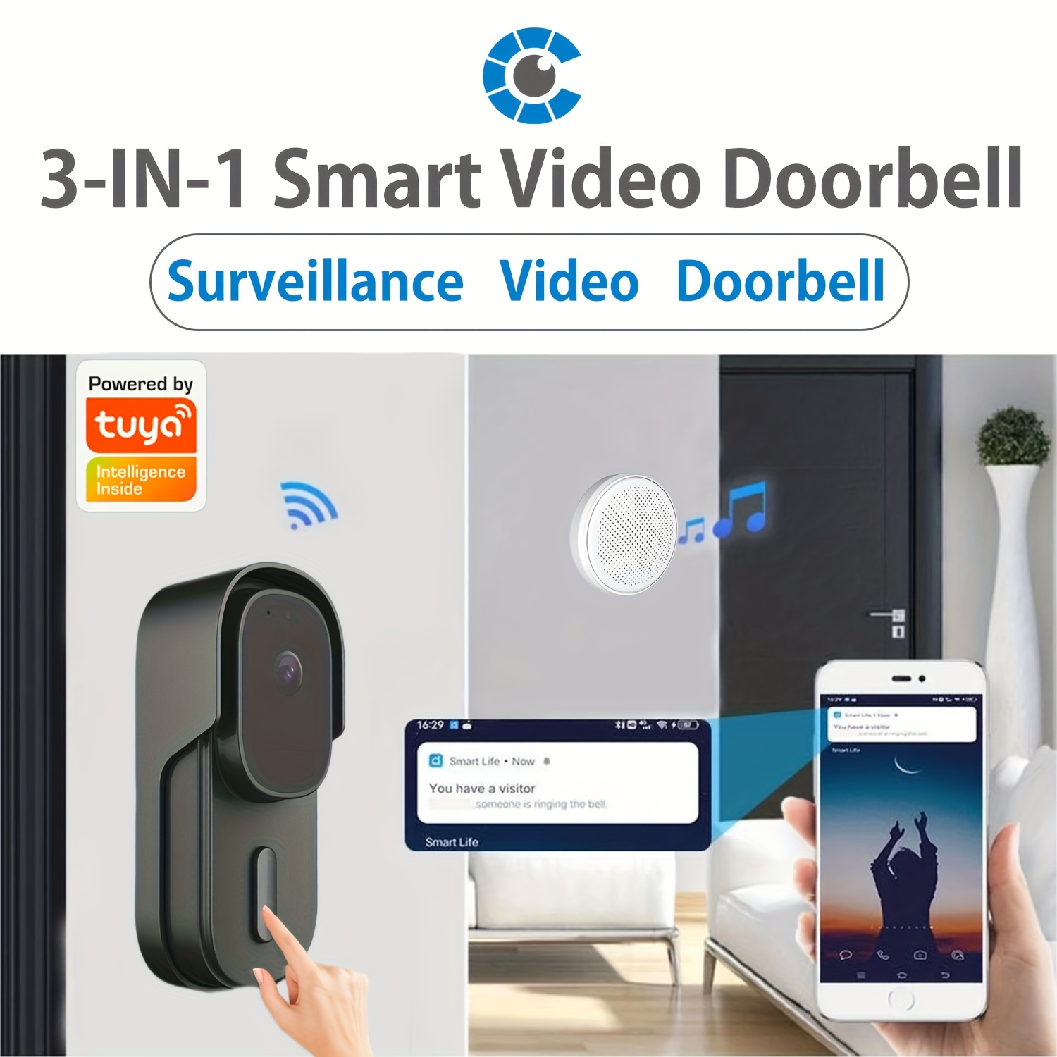 Smart Video Peephole Doorbell Tuya M8 Wifi - . Gift Ideas