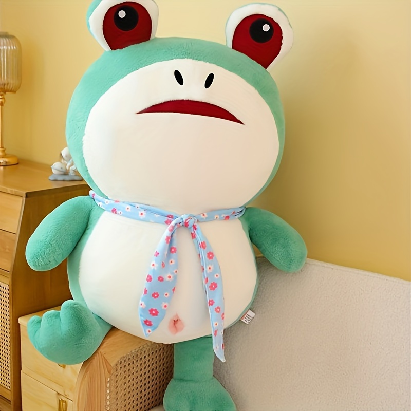 Cute Frog Doll Pillow Cape Soft Frog Plush Toy Doll Pillow For