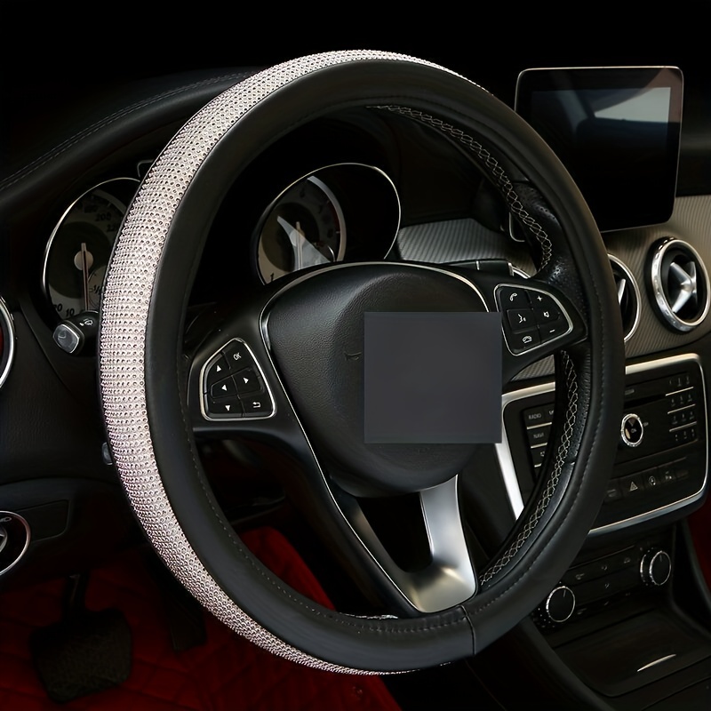 New Car Steering Wheel Cover Universal Plush Studded Fashion - Temu