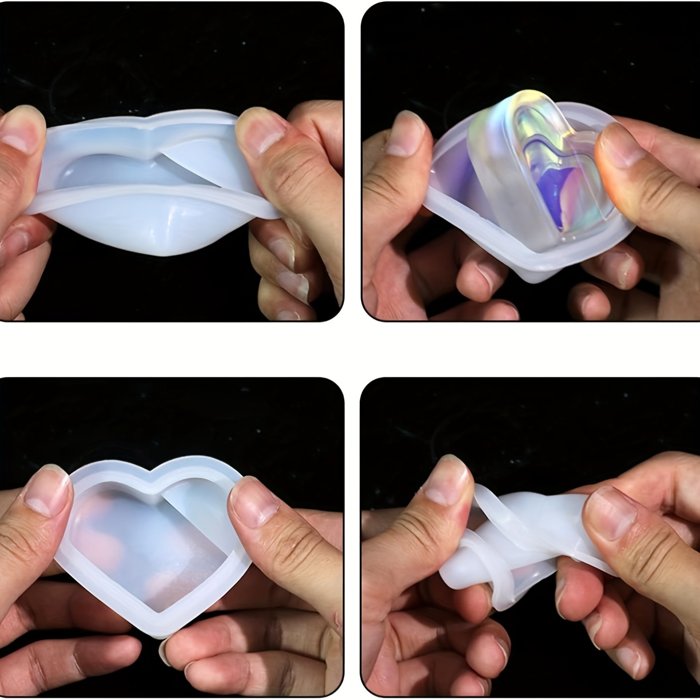 Diy Cute Little Card Holder Silicone Moulds Crystal Resin - Temu