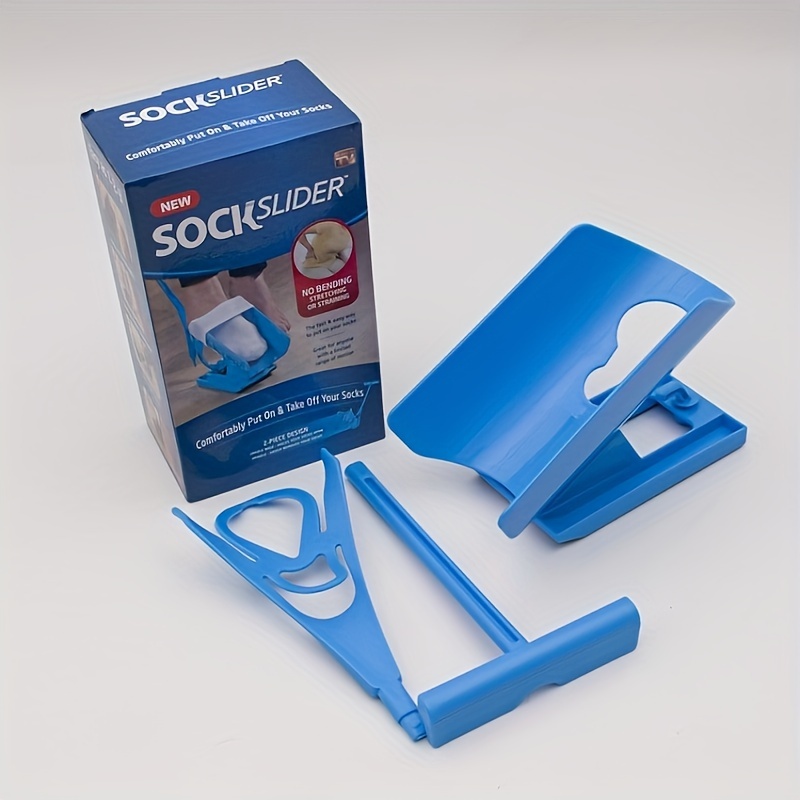 Comprar Kit de ayuda azul para deslizador de calcetines, ayuda a