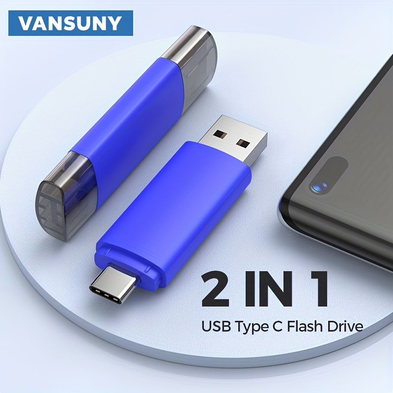  128GB USB C Flash Drive, 2-in-1 USB 3.0 Thumb Drive, Dual USB  Memory Stick Pen Drive for Type-C Android Smartphones Tablets and New  MacBook, Black : Electronics