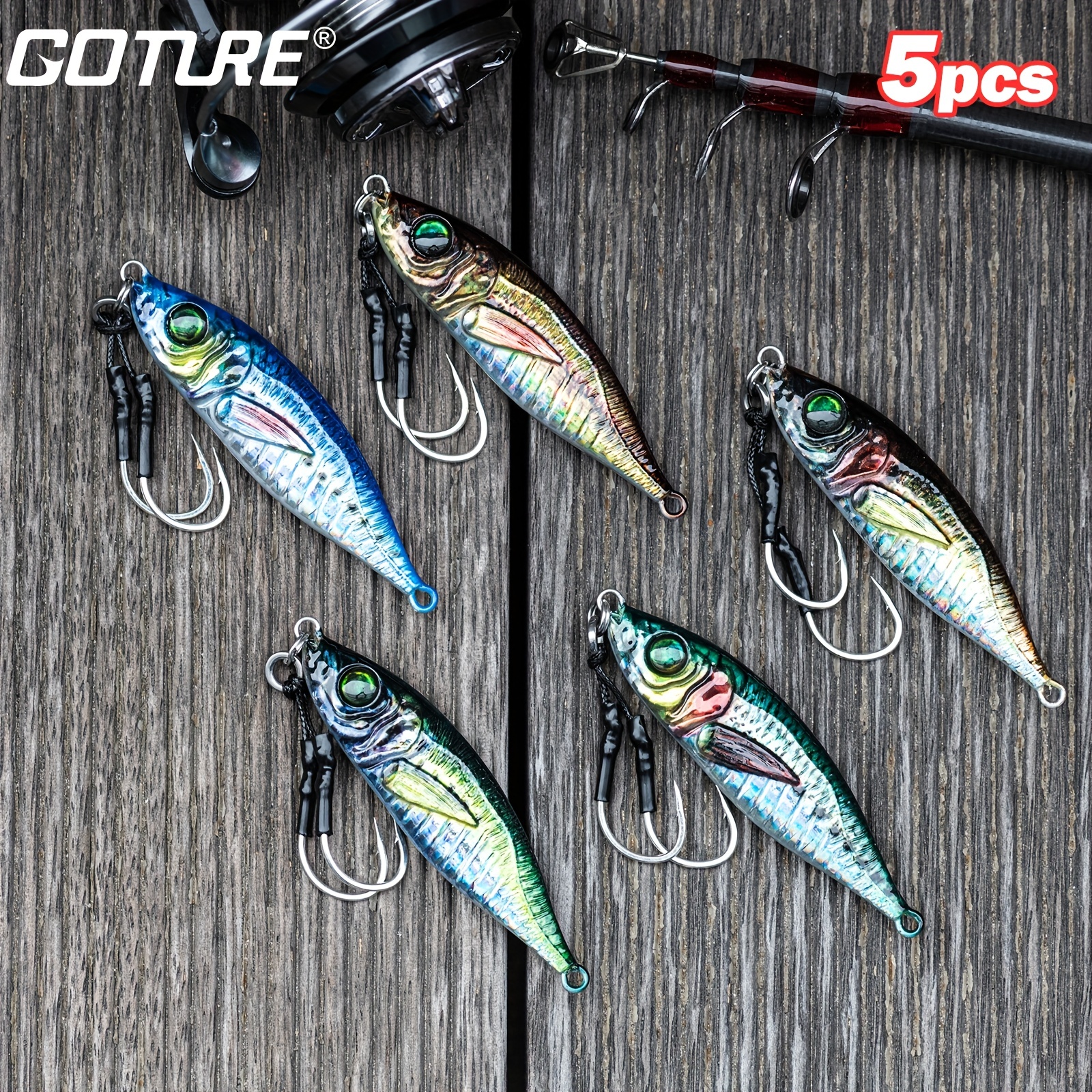 Fast action Flat Fall Jig Lure Double Hook Saltwater - Temu Luxembourg