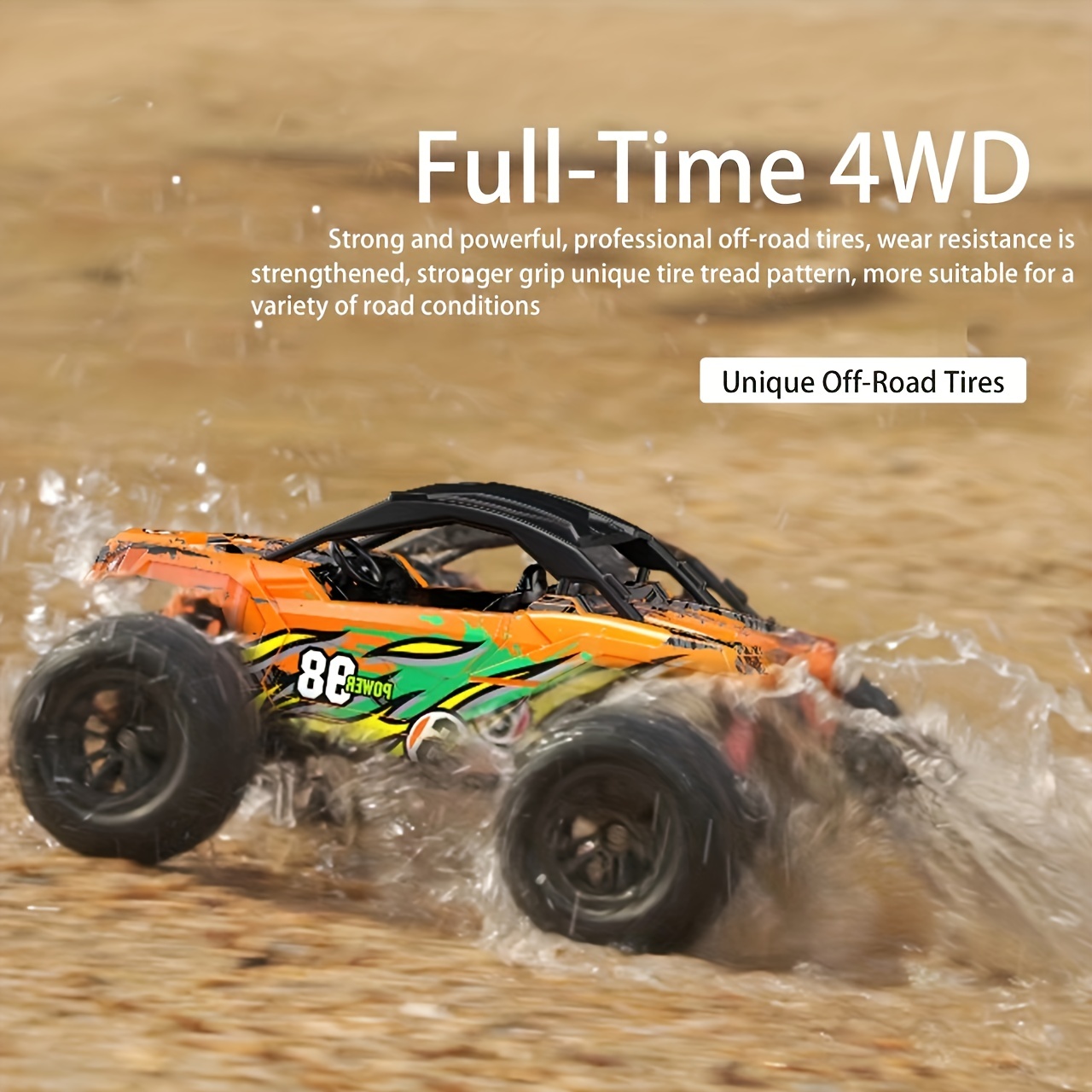 HAIBOXING Remote Controlled Car 4WD RC Car 1:16 36 km/h High Speed RC  Monster Truck 2.4 GHz Racing Car Waterproof Off-Road Vehicle Car Toy Gift  for