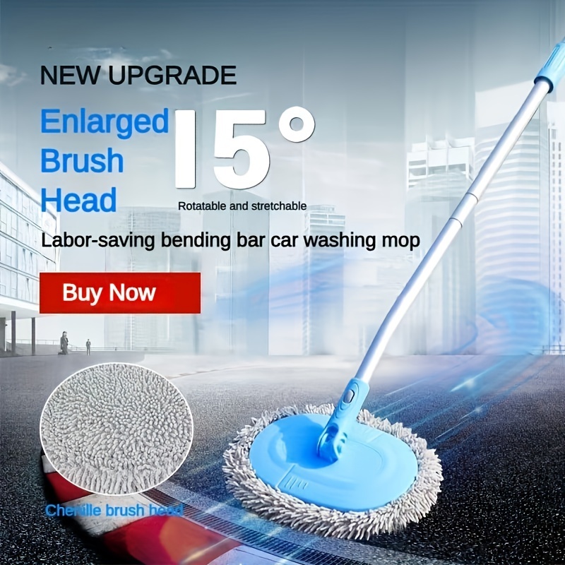 Brush Car Brush Soft Hair Does Not Hurt Car Bend Rod Car Wash Mop Special  Long Handle Telescopic Car Wash Tool Mop - Temu