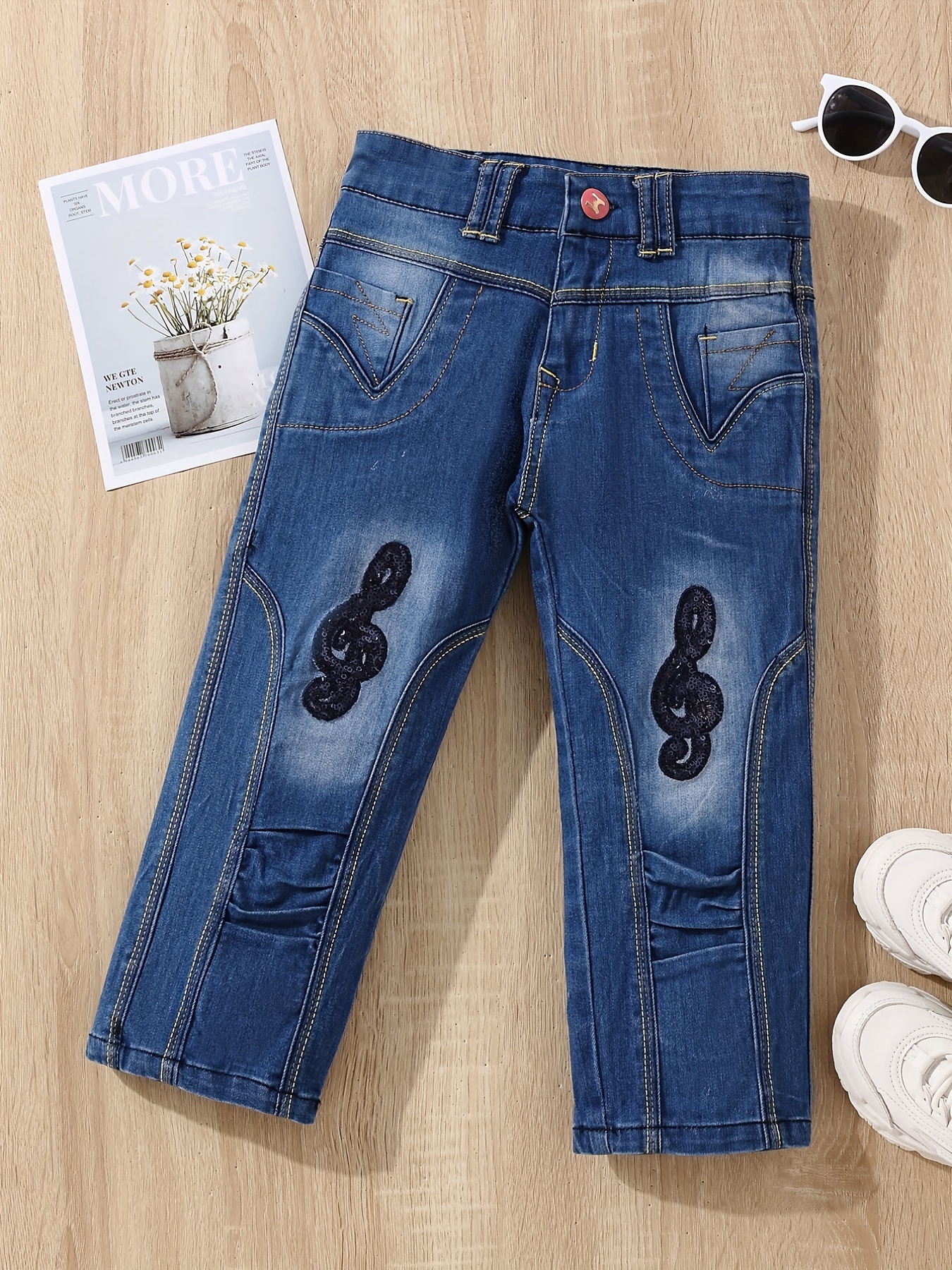 Girls Denim Joggers Star Embroidery Drawstring Jeans Kids Clothes For  Spring Fall Indoor Outdoor - Kids' Fashion - Temu United Arab Emirates