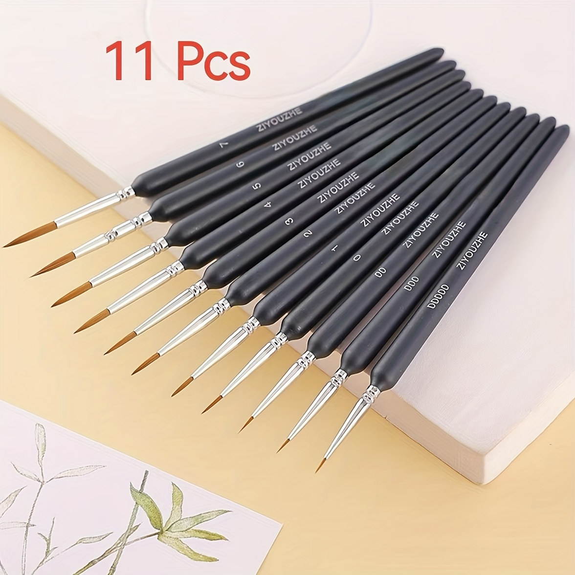 3/10PCS Miniature Paint Brushes Set Professional Nylon hook line pen Art  Liner drawing for Acrylic Watercolor Painting