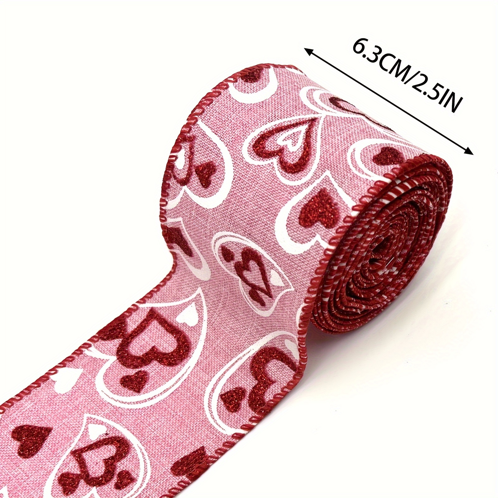 Two of Hearts Ribbon , HERZILEIN Jacquard ribbon made in Germany. 5/8 4  colors 11 yards - Over the Moon Ribbons