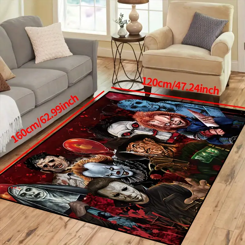 Horror Anime Character Pattern Area Rug