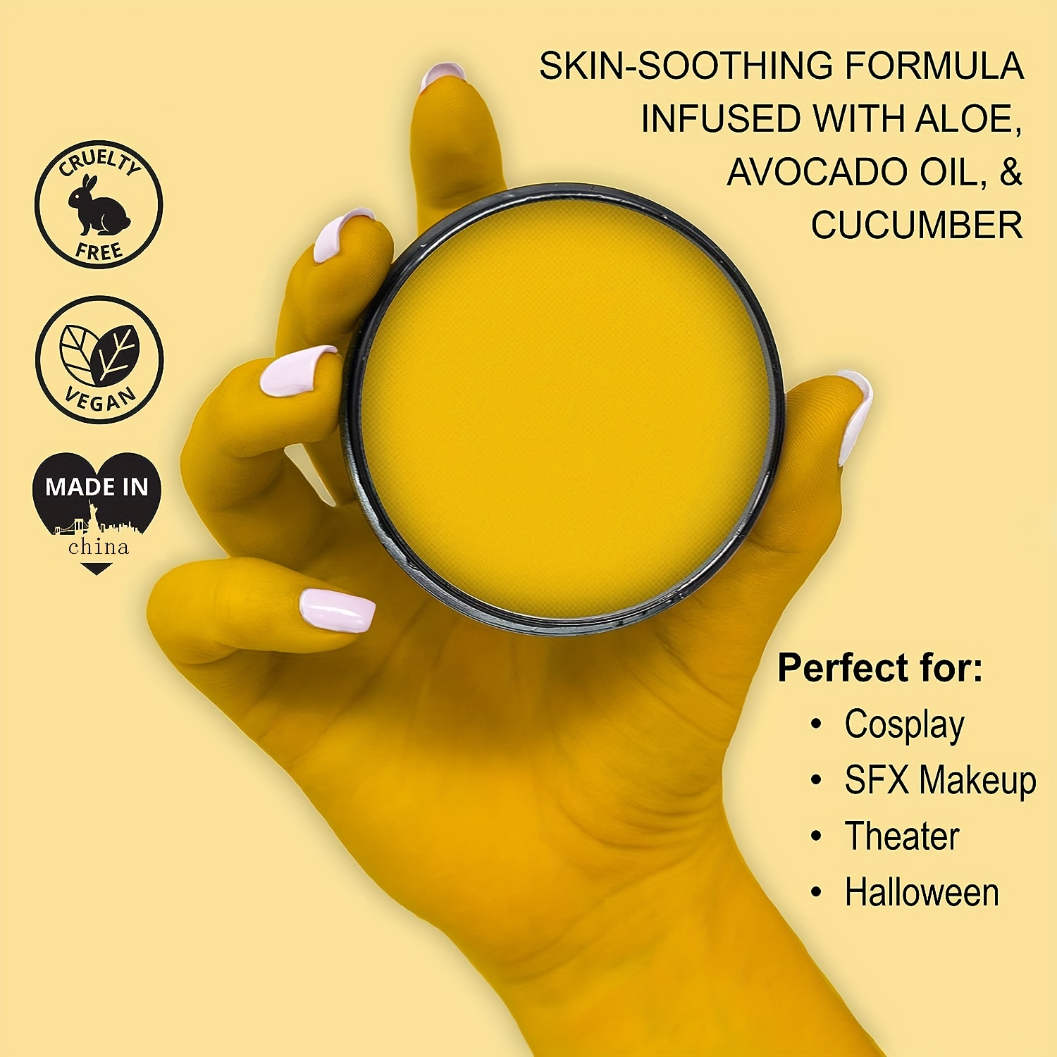 Yellow Face and Body Paint 30g Yellow Face Paint Good Quality Face Paint  Non Toxic Body Paint Face Painter Good Coverage Paint 