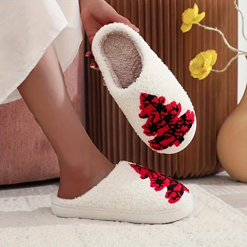 Men Slippers Winter Warm Cozy Fuzzy Anti-Skid House Slippers,Creative Gifts  for Women Mom Girlfriend 