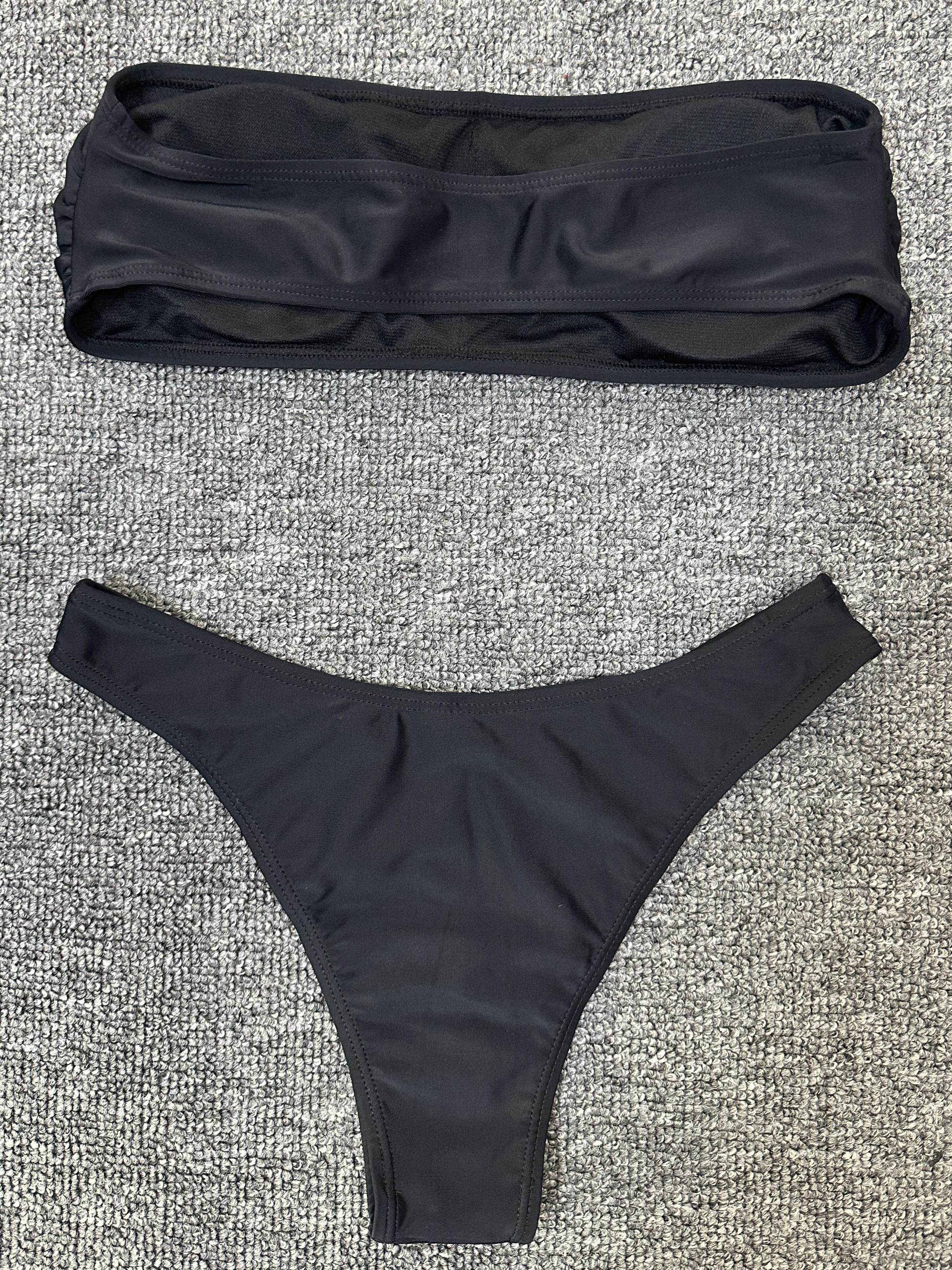 Traje De Baño De Diseñador Para Mujer, Top De Tubo Plisado, Conjunto De Dos Piezas, Ropa De Playa Multicolor, Traje De Baño Azul Puro Al Por Mayor, Bikini Sexy - China Sexy