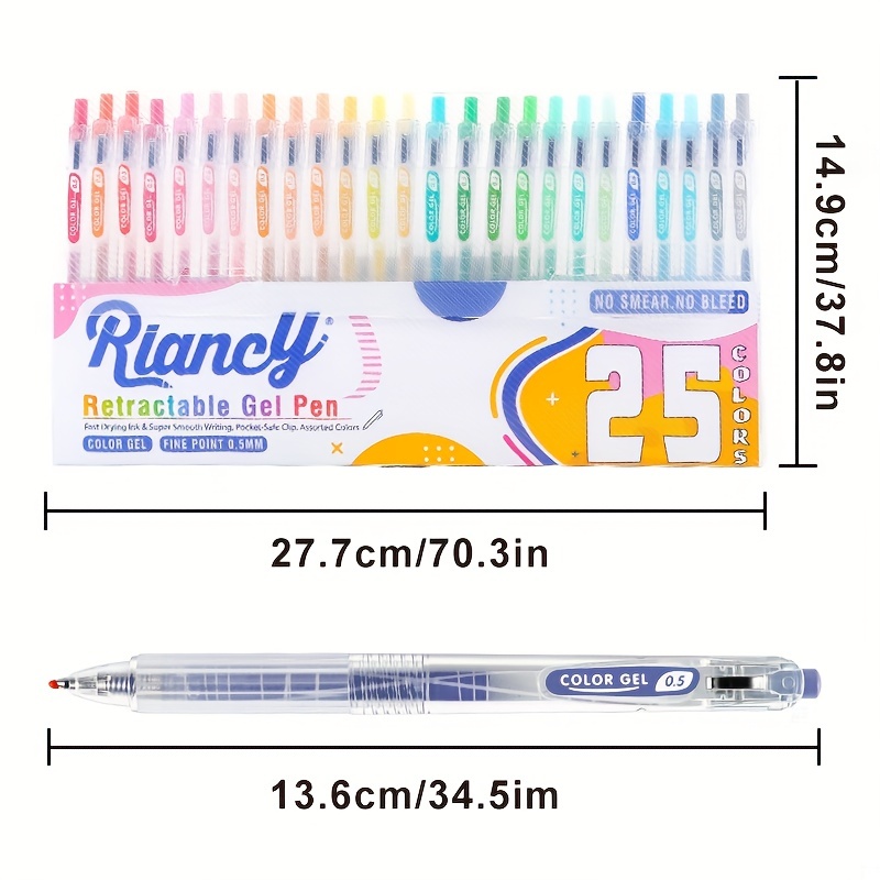  RIANCY Colored Gel Pens Fine Point Smooth Writing Pens