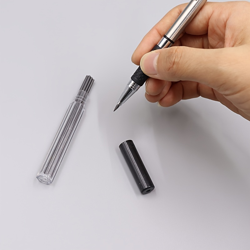 2.0 Mechanical Pencils Non-slip For Paint Write Black Color 2mm Mine 2b  Leads Art Pen Replaceable Refill Student School