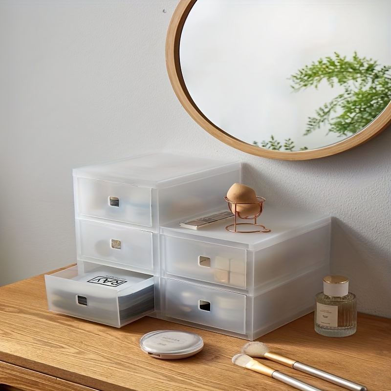 Cosmetic Storage Box Desktop Stacked Dresser Drawer Storage - Temu