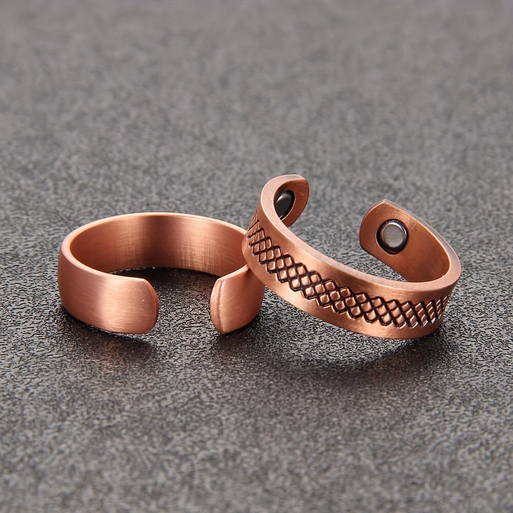 Magnetic Copper Ring For Women 99.99% Pure Copper With - Temu