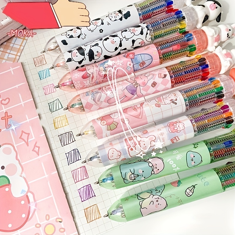 Dww-10 Pices Mignon Dessin Anim Nuage Stylo Bille Presse Type