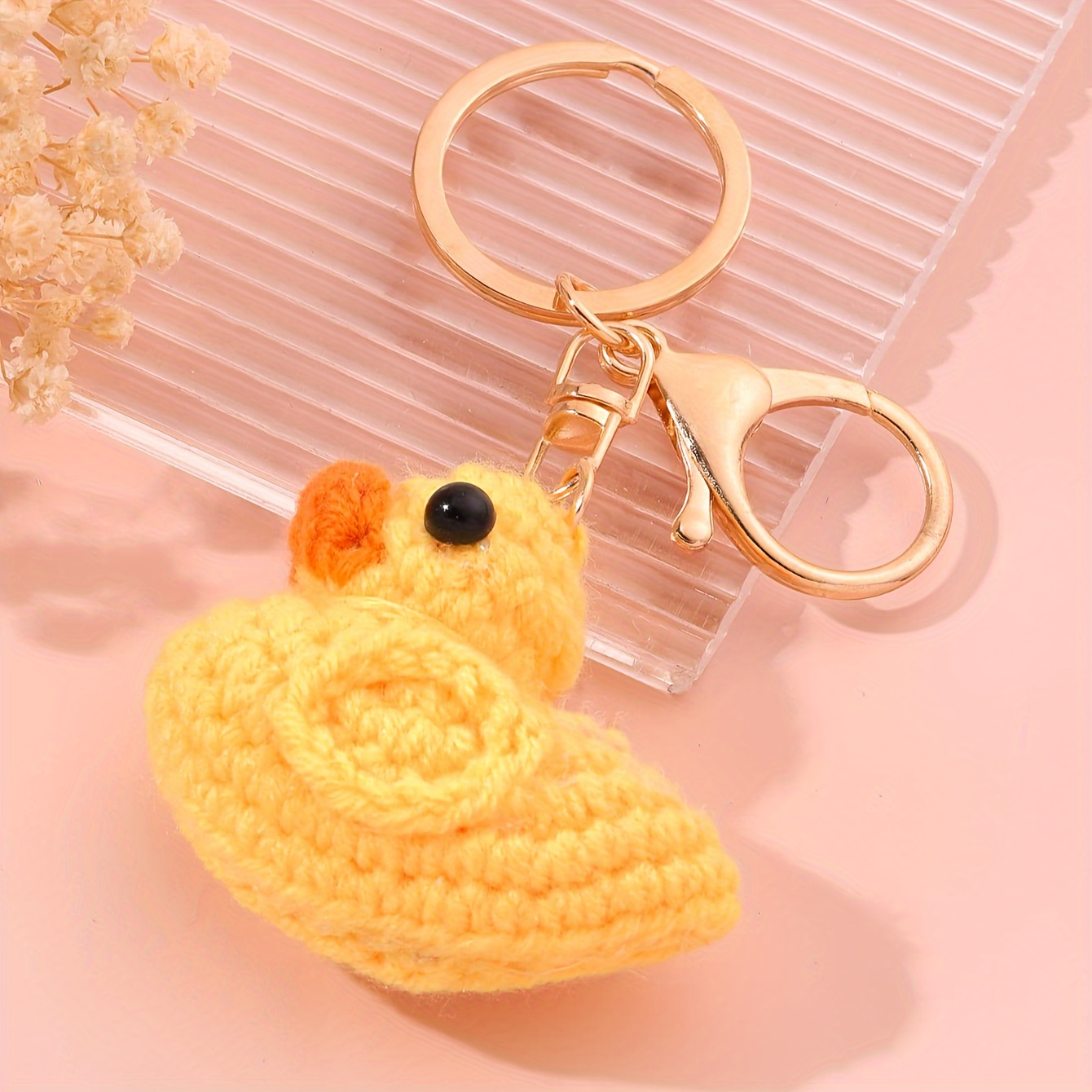 Crochet Animal Head Keychain Cute Weaving Key Chain Ring - Temu