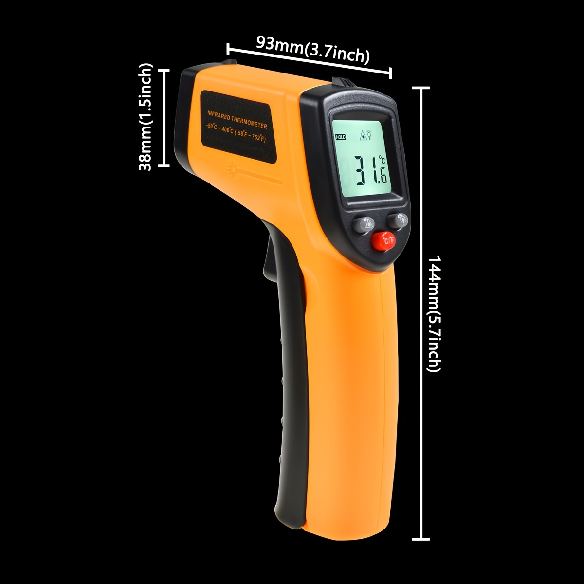 BSIDE H1 Digital Infrared Thermometer Non-Contact Digital Laser Thermometer  Gun For Meat Milk Buffalo BBQ Cooking Thermometer