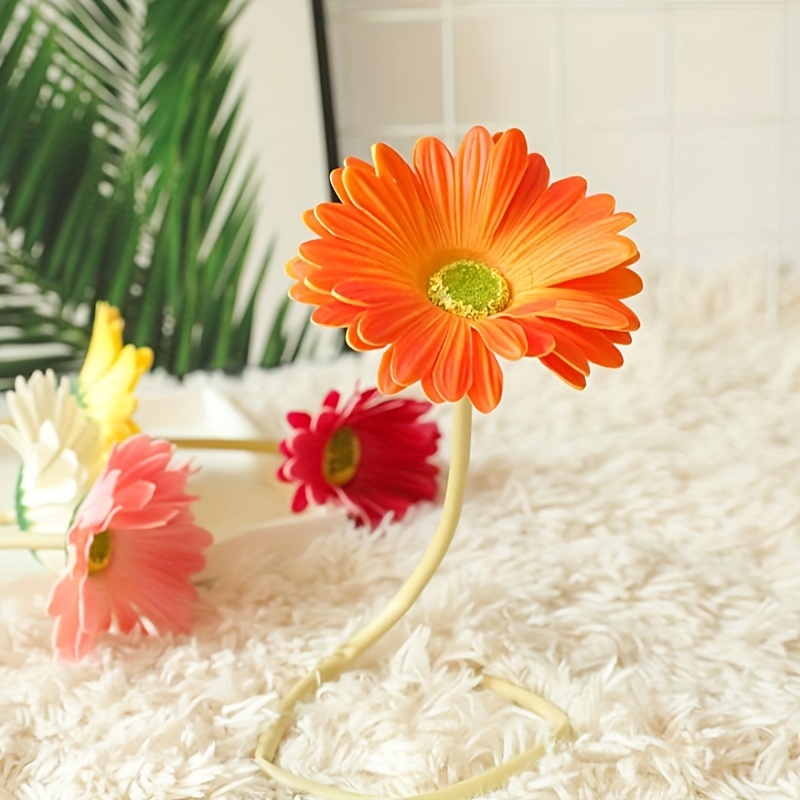 10 Pezzi/lotto Fiori Artificiali Te, Bouquet Fiori Gerbera In Pelle Pu,  Decorazione Nozze Fiori Finti, Arredamento Giardino Camera Casa,  Decorazioni Tavola Casa Natale Invernale - Casa E Cucina - Temu Italy