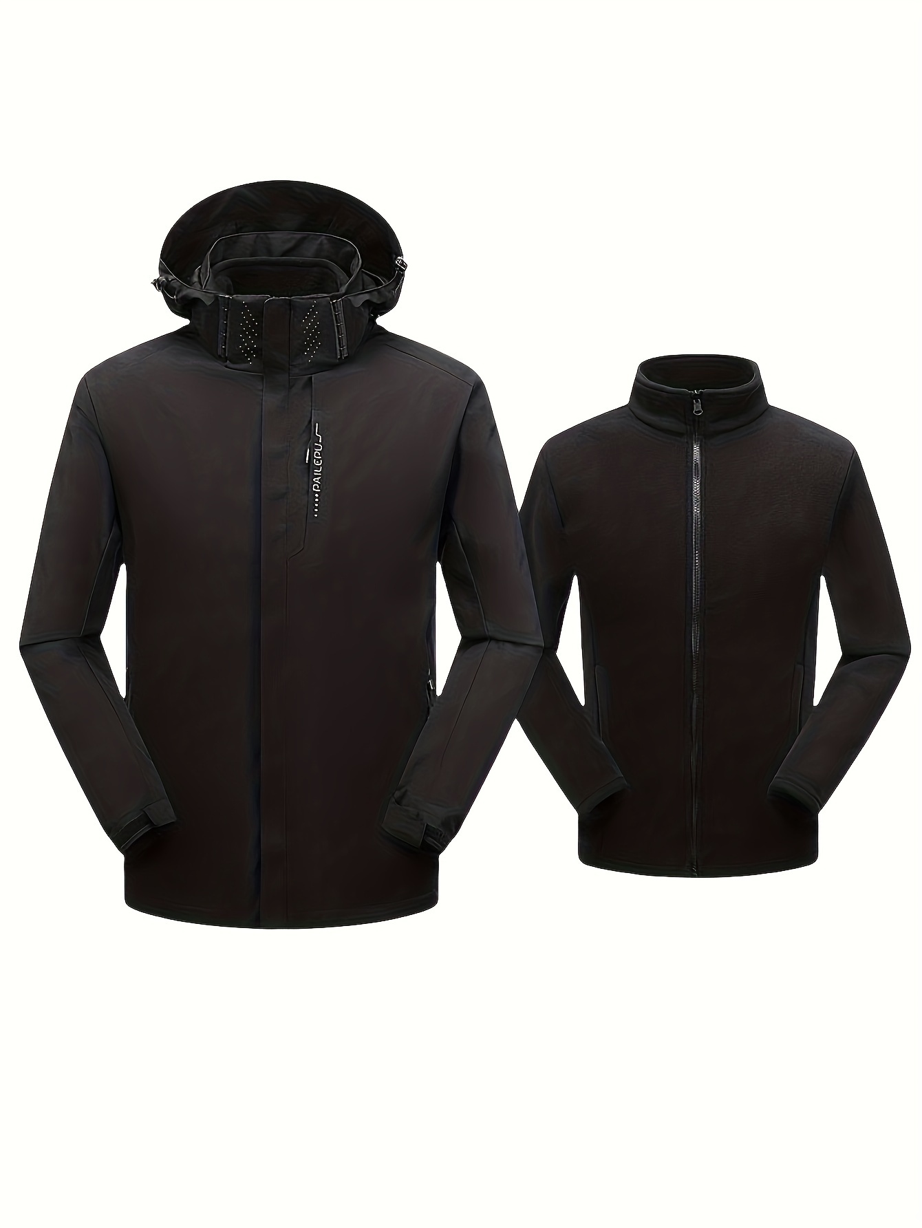 Men's jacket with removable fleece liner
