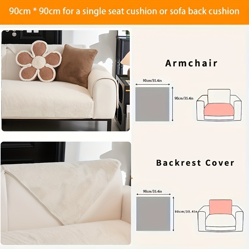 Thicken Rabbit Plush Sofa Cover Universal Non-slip Sofa Mat Winter Warm  Soft Sofa Towel Couch Cushion for Living Room Home Decor