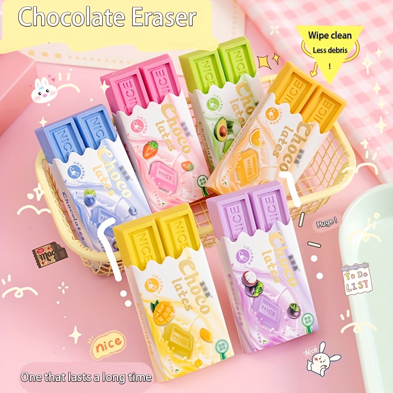 8pcs Creative Clay Eraser Set Colorful Kawaii Stationery Soft Moldable  Sketch Pencil Rubber Eraser Learning Drawing