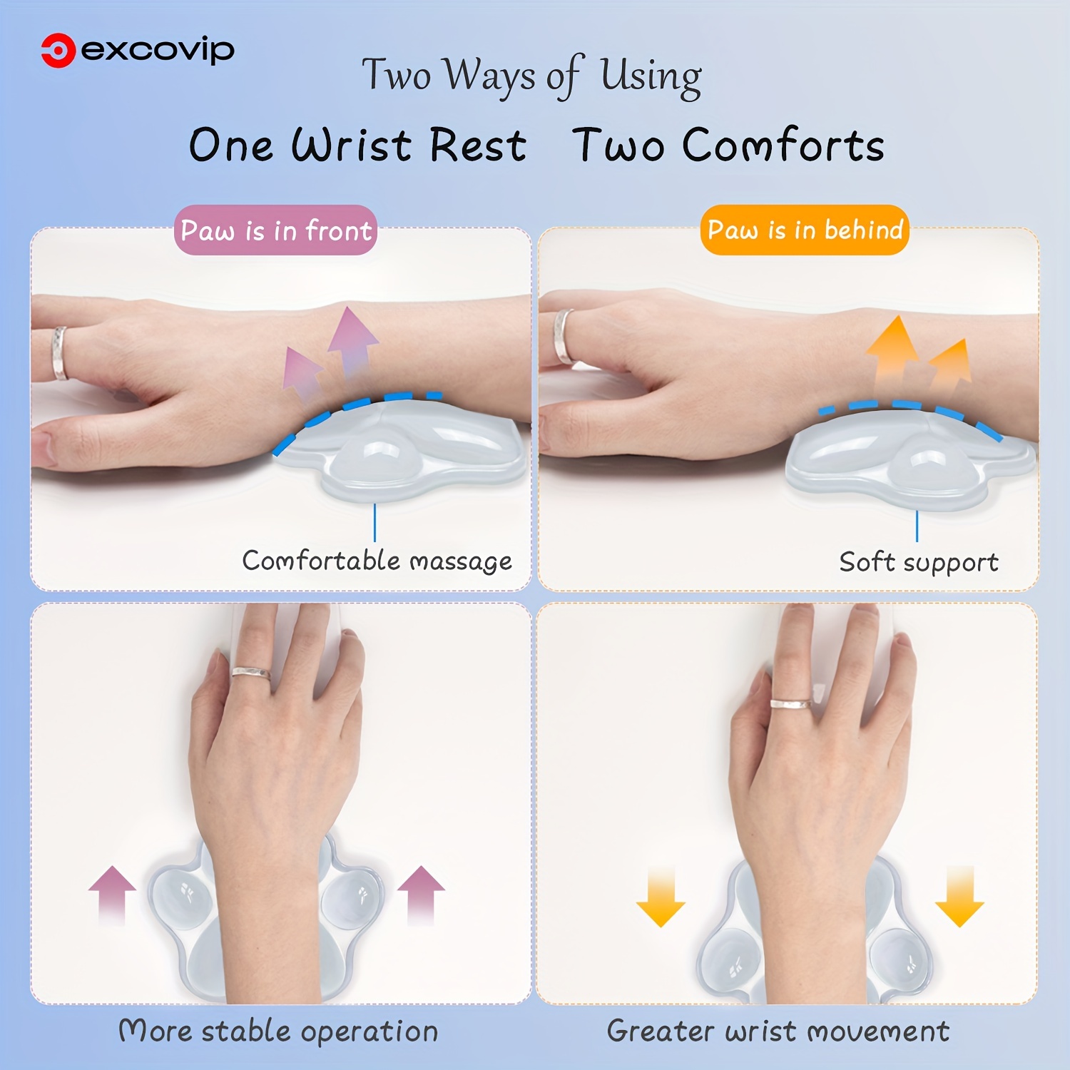 Crystal Cat Claw Wrist Guard Hand Rest for Mouse Hand Pad