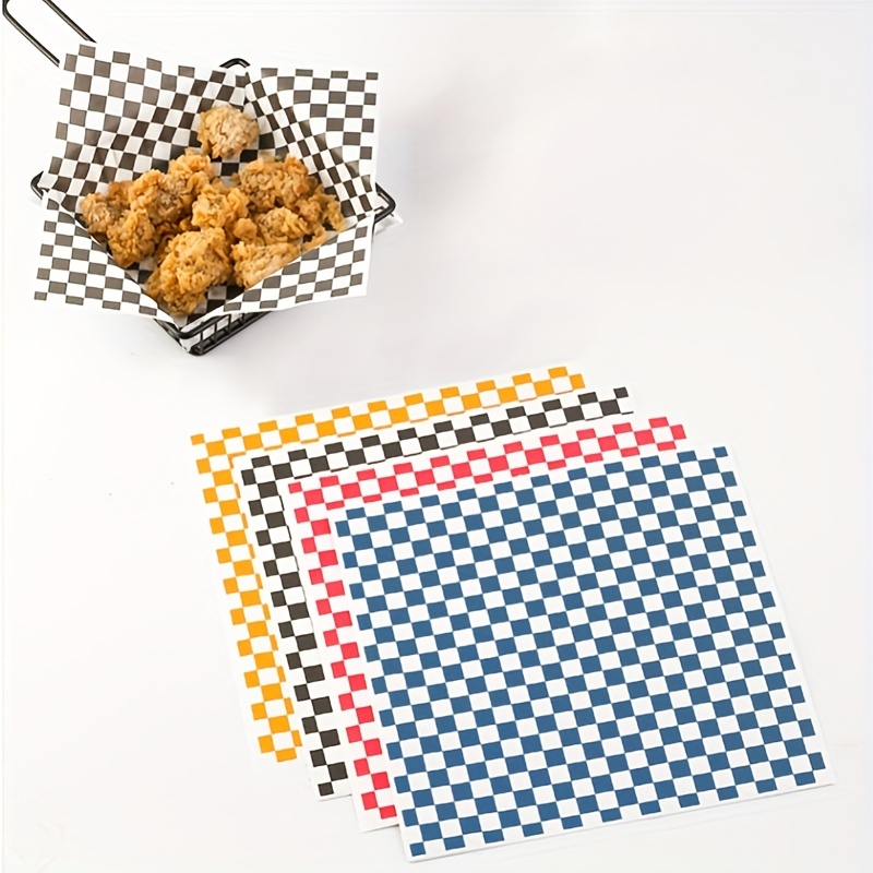 Plaid Print Wax Paper Sheets Grease Resistant Food Wrapping - Temu