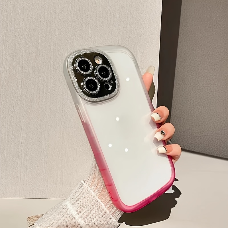 Funda compatible con iPhone 12 Pro Max, funda transparente con purpurina  para mujer, bonita funda delgada y suave de gel de silicona compatible con