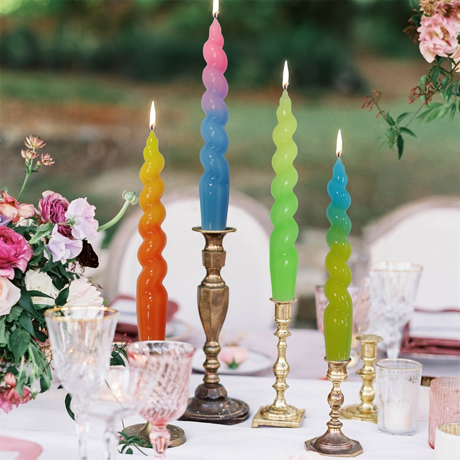 Spiral Taper Candles Christmas Celebration Candles The Best - Temu