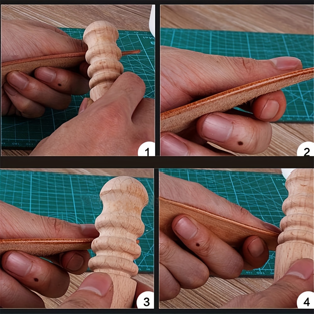 Beech Wood Sanding Stick Leather Edge Grinding Polishing - Temu