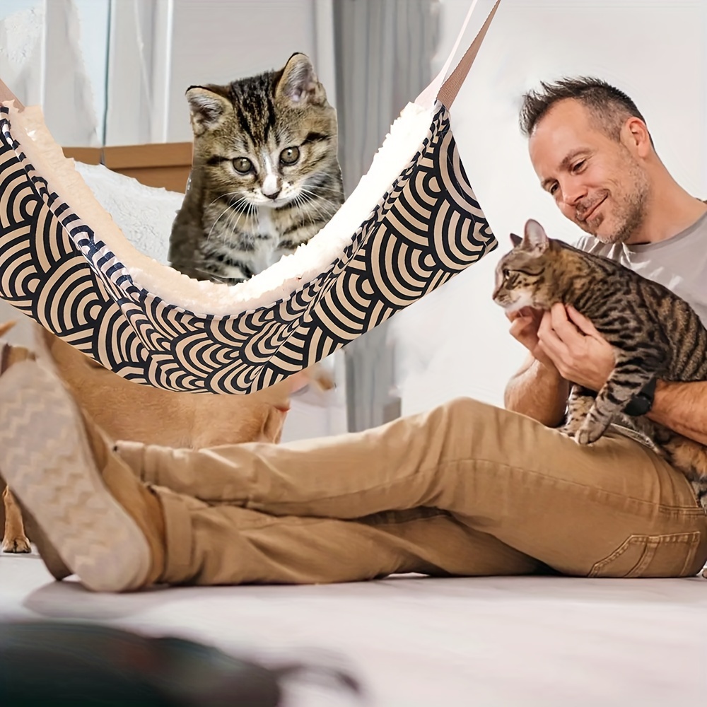 Hamaca colgante Reversible para gatos, ajustable, cómoda, suave