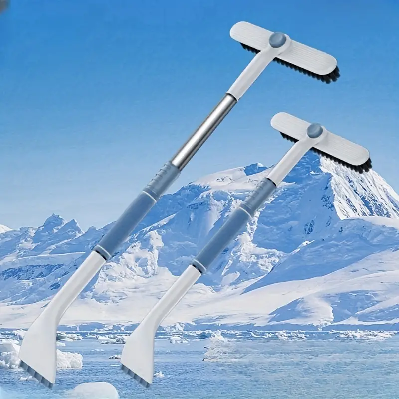 1 Stück, Multifunktionale Schneebürste Mit Eiskratzer, Einziehbare  Schneeräumbürste, Schneeschaufel,  Auto-Windschutzscheiben-Fensterglas-Schneebürste