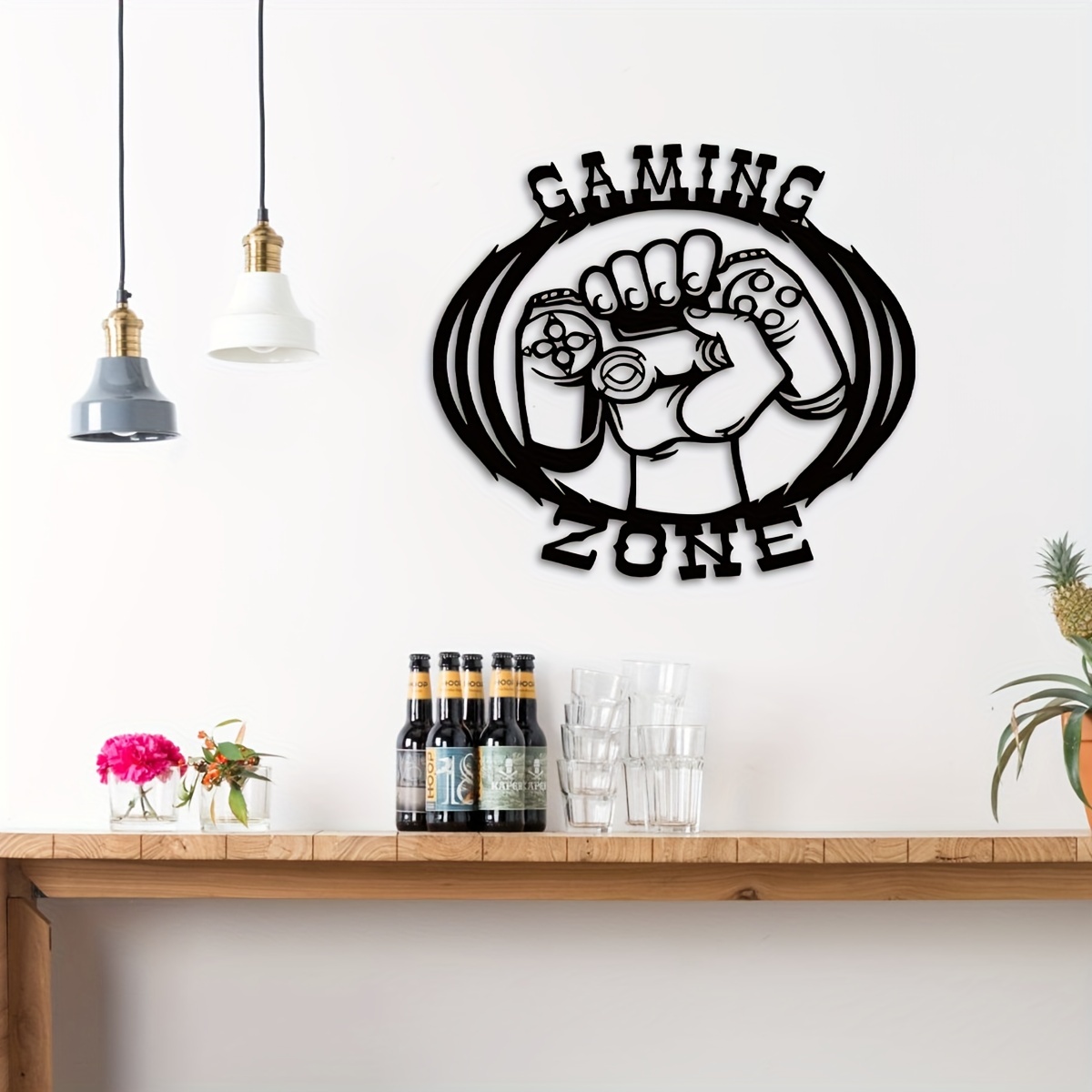 Gamer Wall Sticker - Gaming Zone - Gamer with Controller Wall