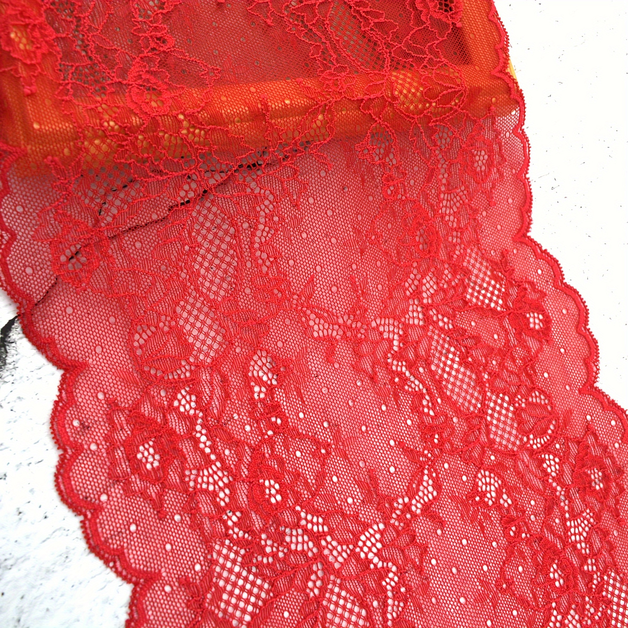  20 Yards Sheer Lace Trims, 11.8(30cm) Super Wide Embroidered  Floral Trimming, Mesh Fabric Lace for Dress Sewing